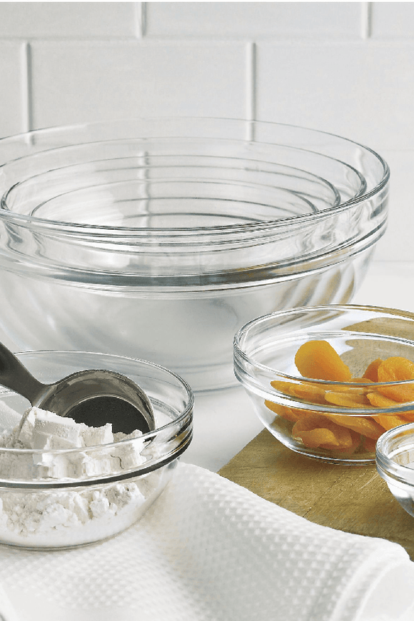 10 Piece 2.25 10.25 Inches Glass Nesting Bowl Set