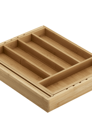 Expandable Bamboo Flatware Tray