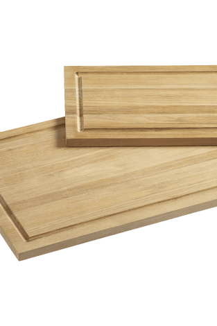 FSC Teak Rectangular Cutting Boards with Well