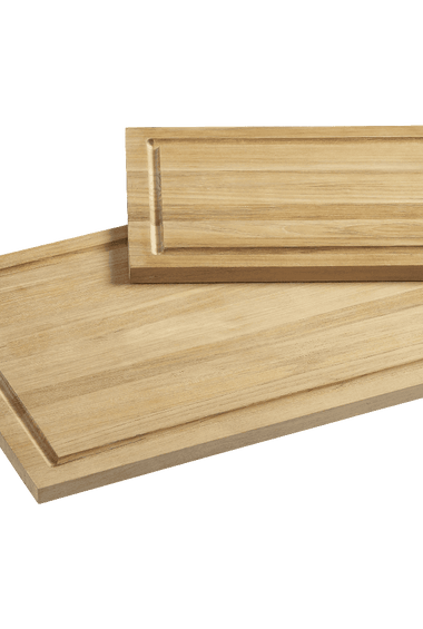 FSC Teak Rectangular Cutting Boards with Well