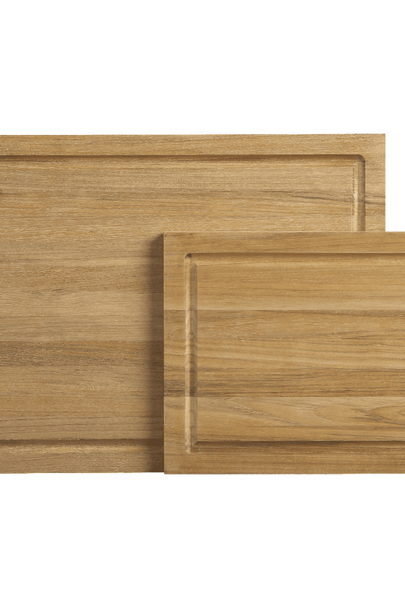 FSC Teak Rectangular Cutting Boards with Well